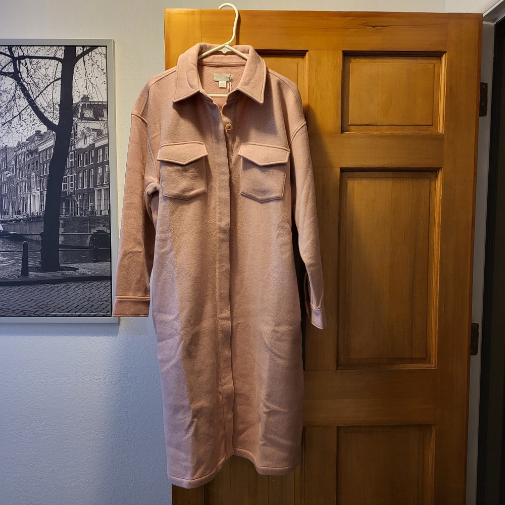 Outerknown Pink Shirt Wool Jacket Size Large